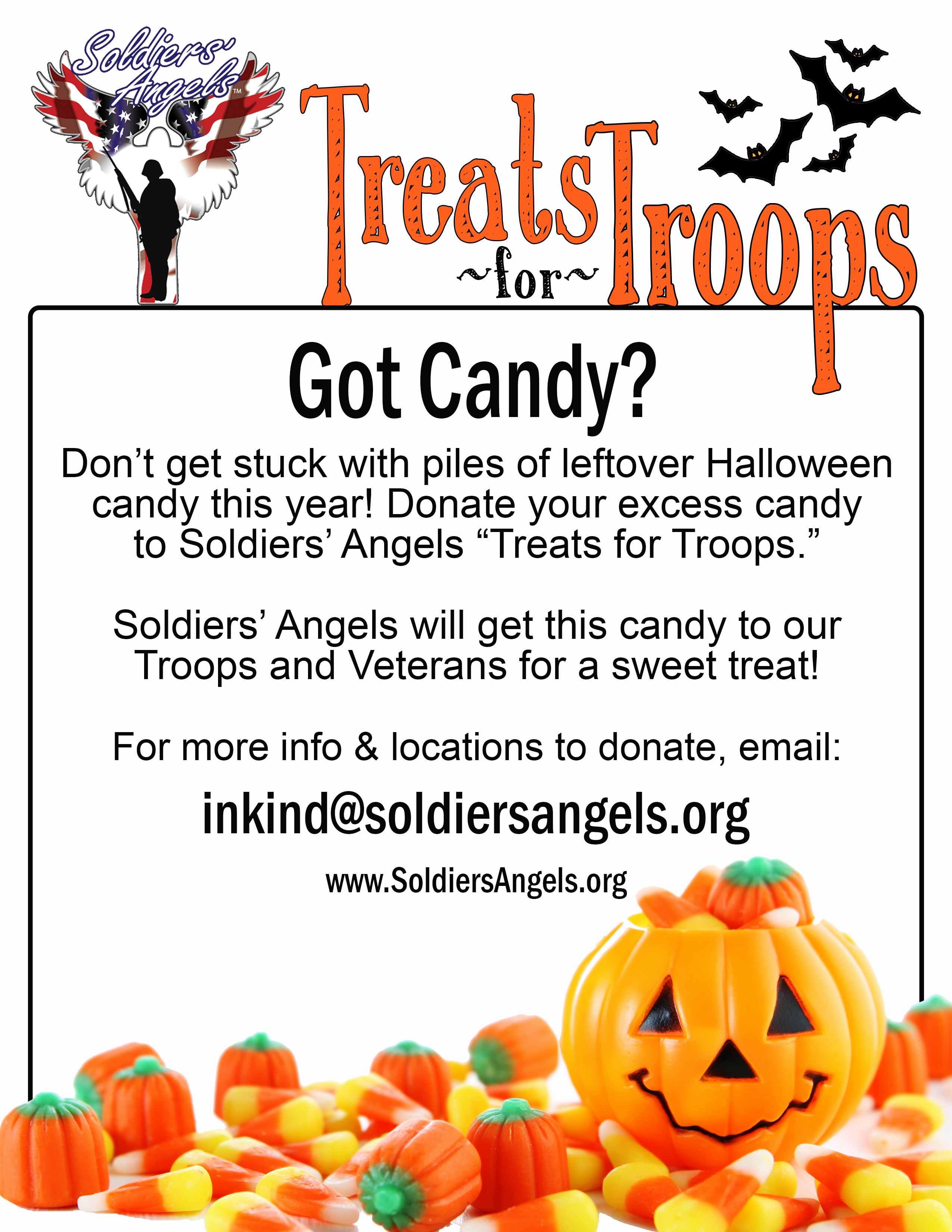 Soldiers' Angels Kicks Off Annual "Treats for Troops" Collection Drive